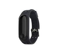 Hemobllo Compatible for Xiaomi Mi Band 4 3 Strap Silicone Smart Watch Band Replacement Strap Double Color Compatible with Xiaomi Band 4 3 (Black)