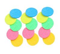 Hemobllo Compressed round Cellulose Facial Sponges Exfoliating Face Cleansing Sponge 30 Pcs for Washing Face and Makeup Removal Random Color Suitable for Women and Girls