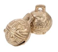 Hemobllo Copper Pet Bells for Dog and Cat Collars 34mm Portable Hanging Bells 2pcs Loud Crisp Sound for Training and Outdoor Use