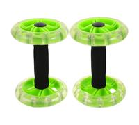 Hemobllo Core Exercise Roller Wheel for Abs and Core Strengthening with Dual Wheel Design and Sponge Grip, 1 Pair Belly Roller for Home Gym and At-home Exercise, Suitable for Men and Women
