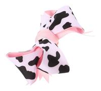 Hemobllo Cow Print with Secure Clips Not Easy to Fall Bow Hair Clips Cute Cloth Material for Women and Girls for Formal and Casual Events