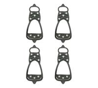 Hemobllo Crampons Ice Cleats Black, Size 35-40, 4pcs Shoe Covers, Anti-skid Mountaineering Shoe Cover, Rubber and Metal, for Climbing and Outdoor Walking