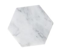 Hemobllo Creative Ceramic Coaster Heat Resistant Cup Holder with Great Absorbent Effect for Kitchen Decor and Housewarming, White Marble Drink Coaster for Table Protection