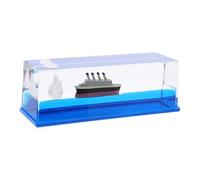 Hemobllo Cruise Ship Model in Drift Bottle Never Sinking Desk Decor with Swinging Motion Seawater Oil Filled Gift for Men and Ocean Lovers