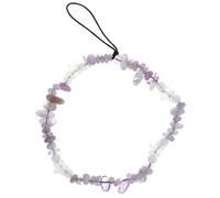 Hemobllo Crystal Amethyst Phone Chain Cute Bohemian Beaded Aesthetic Charm Phone Strap for Cellphone Handmade Jewelry Accessory