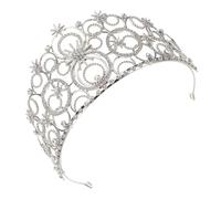 Hemobllo Crystal Bubble Tiara Wedding Hairband for Women Silver Bubble Crown Headband with Durable Shine and Detailed Craftsmanship Versatile Bridal Accessory for Prom Birthday and Costume