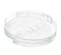 Hemobllo Crystal Dealer Button Double-sided Wear-resistant Game Dealer Poker Accessory Large Enough to Find Easily for Tournaments and Texas Events