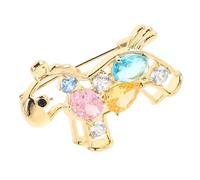 Hemobllo Crystal Horse Brooch Zodiac Bling Small Statement Pin for Jacket Scarf Vintage Equestrian Jewelry