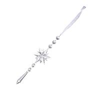 Hemobllo Crystal Snowflake Pendant for Christmas Tree Faceted Crystal Ball Prisms Sparkling Hanging Ornament Reflective Xmas Decoration Transparent Holiday Charm