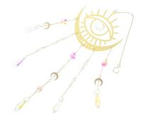 Hemobllo Crystal Sun Catcher Hanging Pendant with Devil's Eye Design Delicate Crystal Prism Ornament for Window and Garden Decoration Unique Rainbow Maker Home and Party
