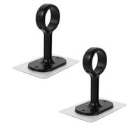Hemobllo Curtain Rod Holder for Ceiling 2pcs ABS Stick On Curtain Rod Holder No-Drill for Rental Apartment
