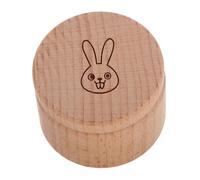 Hemobllo Cute Boys and Girls Tooth Fairy Box Hand Painted Beech Wood Tooth Storage for Keepsake Collection