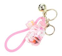 Hemobllo Cute Liquid Floating Bunny Keychain Pendant Small Rabbit Bag Charm with Quicksand Bottle for Women School Bag Decoration