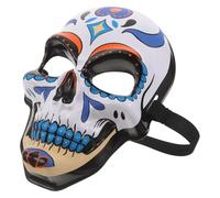 Hemobllo Day the Dead Skull Mask for Adults with Vibrant Colours and Adjustable Fit, Plastic Material, Unique Design for Holiday Mask Events and Themed Parties, Costume Accessory