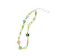 Hemobllo Delicate Beaded Phone Lanyard Multi Function Lightweight Wrist Strap with Mushroom and Flower Charms for Office Travel and Daily Use