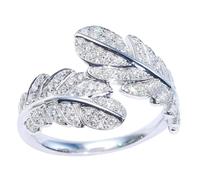 Hemobllo Delicate Crystal Ring Open Rings Aesthetic Chic Copper Friendly Comfortable Feelings Fashion Accessory for Women Parties