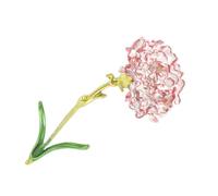 Hemobllo Delicate Pink Carnation Flower Brooch Pin Floral Sweater Clip for Women Elegant Lapel Decoration for Cardigans Dresses Scarves Stable Non Slip Clothes Accessory Gift