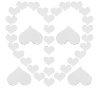 Hemobllo Design Acrylic Heart-Shaped 100pcs Silver Easy to Stick for and Decoration Modern Artistic Wall Decals Bedroom Living Room