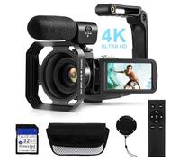 Hemobllo Digital Camera for Vlogging Hd Video Recorder Card Lens Hood Stabilizer