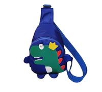 Hemobllo Dinosaur and Easter with Moderate Capacity Cartoon Animal Style Cross Body Bag and Zipper Design, Blue Nylon Shoulder Bag for Daily Life