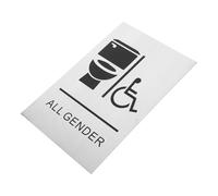Hemobllo Disabled Wheelchair Restroom Sign for Door, Unisex Accessible Bathroom Sign Adhesive Backing, Disability Toilet Indicator for Public and Workplace Use