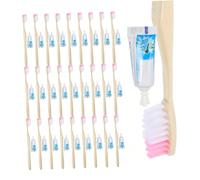 Hemobllo Disposable for Manual with Toothbrush, 100pcs Toothpaste Set Individually Wrapped Plastic Toothbrushes and Portable and Convenient Oral Care Travel Hotel Use