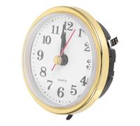 Hemobllo DIY Clock Insert round Silent Quartz Mechanism Inlaid Clock Head Roman Numeral Face for Crafting Vintage Wall Projects