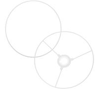 Hemobllo DIY Lamp Shade Wire Frame 25Cm Diameter Iron Rings Set of 2 for Drum Lampshade Making Suitable for Pendant and Ceiling Lights