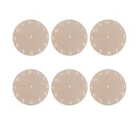 Hemobllo DIY Wooden Clock Faces 6Pcs Round 23Cm Blank Dial Plates with Arabic Numerals for Craft Projects and Educational Wall Clock Decoration