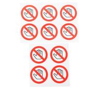 Hemobllo do Not Touch Sticker 10 Pack Self Adhesive Warning Labels No Touch Sign Stickers for Warehouse Equipment Factory Machines Smooth Surfaces 2.50 Cm Round