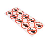 Hemobllo Do Not Touch Sticker 40mm Adhesive Safety Warning Labels 10pcs Peel and Stick Vinyl Warning Signs for Machinery and Equipment Safety