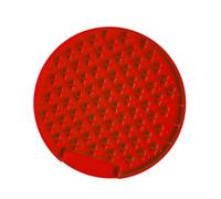 Hemobllo Dog Silicone Slow Feeding Mat for Pets Outdoor Non- Cushion Round Cross Design Red for Reducing Boredom and Encouraging Healthy Eating Habits