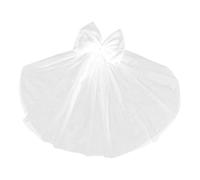 Hemobllo Dog Wedding Veil Bow Knot Headwear for Small Pets, White Polyester Material with Comb Fixing, Versatile Usage and Secure Fit for Party Decoration and Special Events