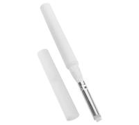 Hemobllo Double Cap Silicone Eyeliner Stamp Brush with White Handle, Heart-shaped Wing Guide Eye Shadow Tool for Precise Eye Makeup