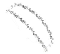 Hemobllo Double-layer Silver Pearl Headband for Women, Bride Hair Accessory with Shiny Pearls, Elegant Wedding Hairband Decoration for Special Occasions
