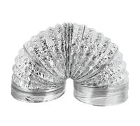 Hemobllo Double-Layer Thickened Aluminum Foil Ducting Hose 180mm X 2m Flexible Exhaust Pipe Telescopic Vent Hose for Kitchen Cooker Hood Air Conditioner Venting
