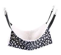 Hemobllo Double-sided Hanging Cat Hammock Bed, Breathable Small 27x27cm Pet Sleeping Mat with Black and White Polka Dots for Indoor Cats