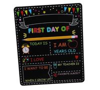Hemobllo Double Sided Wood Chalkboard Sign Lightweight Back to School Board for Preschool Kindergarten First Day Photo Props Reusable Erasable Student Milestone Marker
