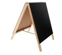 Hemobllo Double-Sided Wooden Chalkboard Sign 21x29cm Small Freestanding Blackboard Message Board for Office, Shop, and Home Desk Display