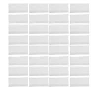 Hemobllo Double Wire Shelf Label Clips with White Paper Inserts 60x42mm, 100pcs Plastic Price Tag Holders for Retail Shelves, Supermarket and Storage Bin Display