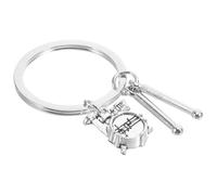 Hemobllo Drum Keychain Snare Drum Key Ring Silver Metal Musical Instrument Pendant and Band Members Backpack Charms