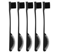 Hemobllo Dual Head Makeup Brush Set for Precision Styling 5pcs with Soft Bristles Multipurpose Utility Hair and Lash Comb and Taming Eyebrows and Eyelashes for Professional and Casual Use