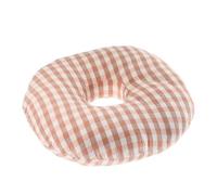 Hemobllo Ear Hole Side Sleeping Pillow for Elderly and Patients with Ear Protection Hole, Comfortable Neck Support Cushion for Home and Office Nap, Orange Plaid Bed Pillow