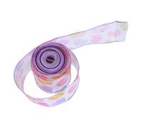 Hemobllo Easter Wired Edge Ribbon 10 Yards Burlap Fabric 6.3cm Wide DIY Craft Bow Ribbon for Spring Wreaths Basket Decoration with Butterfly Pattern