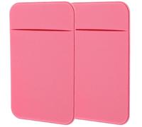 Hemobllo Elastic Fabric Phone Wallet Card Holder 2Pcs Adhesive Sticky Pocket for Mobile Back, Small Sleeve for Cards and Locker Storage