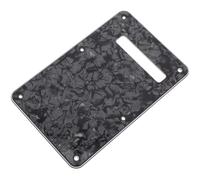 Hemobllo Electric Guitar Back Plate Black Plastic and Metal Replacement Part 2pcs 6-hole Tremolo Cavity Cover with Curve-hugging Design and Rounded Edge Minimizing Noise for Electric
