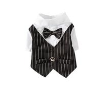 Hemobllo Elegant Black Pet Suit Costume for Dog and Cat, Polyester Material with Easy to Put on Feature, Does Not Affect Walking or Running, for Summer and Carnival Events