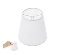 Hemobllo Elegant Clip-on White Fabric Lamp Shade for Table Lamps with Easy Installation and Replacement Suitable for Pointed Bulb Use in Bathroom and Home
