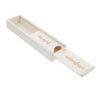 Hemobllo Elegant Pregnancy Announcement Keepsake Box Wooden Pregnancy Test Holder with Lid Memory Preservation Storage for Items Jewelry Souvenirs for Showers Celebrations