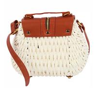 Hemobllo Elegant Pu and Polyester Crossbody Shoulder Bag, Moderate Capacity Woven Bag Suitable for Party and Shopping, Stylish and Generous Design for Everyday Use